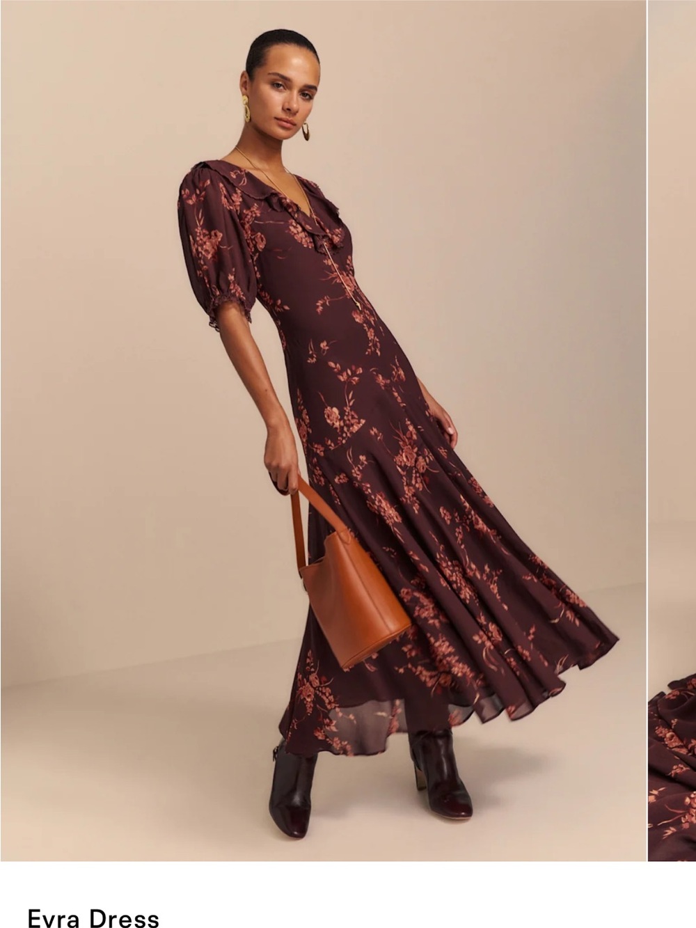 Reformation Evra Maxi Dress in Plum Floral